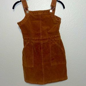 Brown overall dress